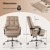 Ergonomic office chair with retractable footrest executive chair desk chair coffee