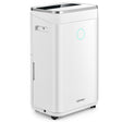 25L/Day Dehumidifier with 6.5L Water Tank and 24H Timer for Home Basement-White