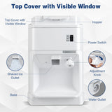 350W  Ice Size Adjustable Commercial Electric Ice Crusher for Home Restaurant-White