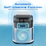 Portable Countertop Ice Maker with Ice Scoop and Basket-White