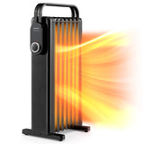 Portable Electric Heater with Overheat and Tip-Over Protection-Black