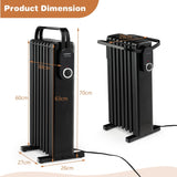 Portable Electric Heater with Overheat and Tip-Over Protection-Black