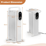 Portable Electric Heater with Overheat and Tip-Over Protection-White
