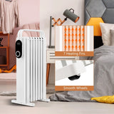 Portable Electric Heater with Overheat and Tip-Over Protection-White