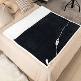 154 x 130 CM Reversible Electric Heated Blanket with 10 Heat Settings-Dark Grey