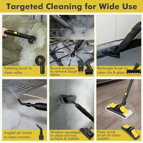 2000W 1.8L Multipurpose Adjustable Steam Cleaner with 13 Accessories