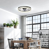 HOMCOM Ceiling Fans with Lights and Remote & App Control, 50cm LED Ceiling Fan Light with 3 Colour Temperatures, 6 Speed, Black
