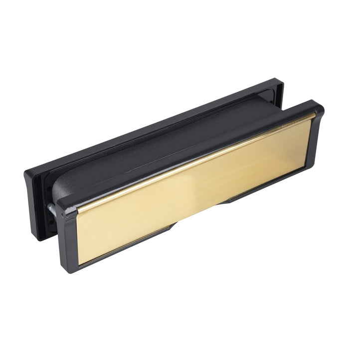 BRASS INTUMESCENT LETTERBOX 10 INCH (FS300) - POLISHED BRASS - EACH