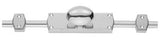 ESPAGNOLETTE - OVAL KNOB SET WITH 2 X 1.2 MTR BRASS RODS & KEEPERS - POLISHED CHROME - EACH