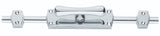 ESPAGNOLETTE - TEE KNOB SET WITH 2 X 1.2M CHROME PLATED BRASS RODS & KEEPERS. - POLISHED CHROME - EACH
