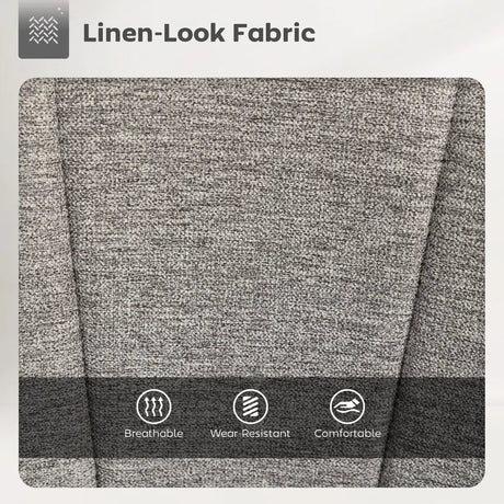 HOMCOM Set of Two Relaxed Tub Bar Stools - Grey