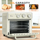 HOMCOM 20L 90-230 Mini Electric Oven - Cream