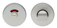 TURN & RELEASE ON CONCEALED FIX ROUND ROSE WITH INDICATOR - SATIN ANODISED ALUMINIUM - SET