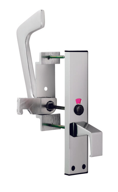 DISABLED TOILET HANDLE SET - POLISHED ANODISED ALUMINIUM - POLISHED ANODISED ALUMINIUM - EACH