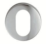 ESCUTCHEON - OVAL PROFILE ON CONCEALED FIX ROUND ROSE - SATIN ANODISED ALUMINIUM - 52 x 8 - EACH