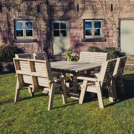 ERGO 8 SEATER SQUARE SET 4XC 2XB
