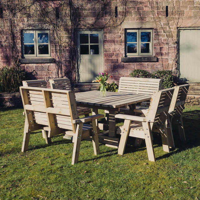 ERGO 8 SEATER SQUARE SET 4XC 2XB
