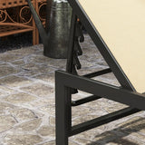 Outsunny Set of Two Reclining Sun Loungers - Khaki