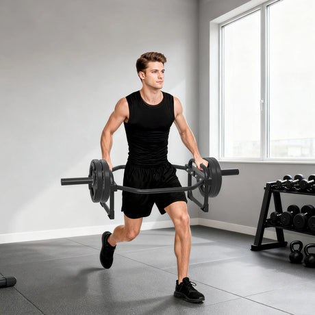 SPORTNOW Olympic Trap Bar, 2" Hex Barbell Bar with 300kg Capacity for Deadlifts, Shrugs, Squats and Farmer Walks