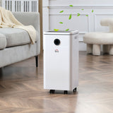 HOMCOM 10L/Day Dehumidifier with 2.5L Water Tank, Digital Display, Intelligent & Sleep Mode, 24H Timer, Laundry Clothes Drying, for Home and Large Room Basement