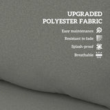 Outsunny Seat and Back Padded Cushion Set, CUSHION ONLY - Charcoal Grey