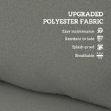 Outsunny Seat and Back Padded Cushion Set, CUSHION ONLY - Charcoal Grey
