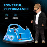 AIYAPLAY Angry Bird Licensed Waltzer Car, 12V Kids Bumper Car w/ Joysticks, Remote, Music LED Lights - Blue