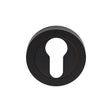 ESCUTCHEON - EURO PROFILE ON CONCEALED FIX ROUND ROSE - MATT BLACK - EACH