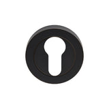 ESCUTCHEON - EURO PROFILE ON CONCEALED FIX ROUND ROSE - MATT BLACK - EACH