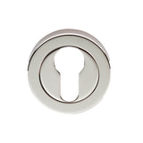 ESCUTCHEON - EURO PROFILE ON CONCEALED FIX ROUND ROSE - POLISHED NICKEL - EACH