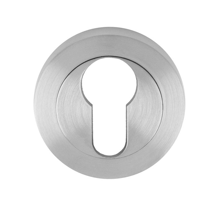ESCUTCHEON - EURO PROFILE ON CONCEALED FIX ROUND ROSE - SATIN CHROME - EACH