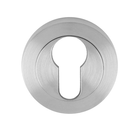 ESCUTCHEON - EURO PROFILE ON CONCEALED FIX ROUND ROSE - SATIN CHROME - EACH