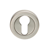 ESCUTCHEON - EURO PROFILE ON CONCEALED FIX ROUND ROSE - SATIN NICKEL - EACH