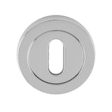 ESCUTCHEON - LOCK PROFILE ON CONCEALED FIX ROUND ROSE - POLISHED CHROME - EACH
