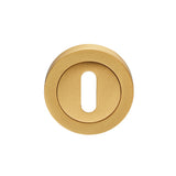 ESCUTCHEON - LOCK PROFILE ON CONCEALED FIX ROUND ROSE - SATIN BRASS - EACH