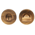 TURN & RELEASE ON CONCEALED FIX ROUND ROSE - ANTIQUE BRASS - SET