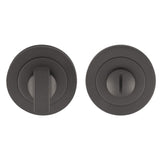 TURN & RELEASE ON CONCEALED FIX ROUND ROSE - Anthracite - SET