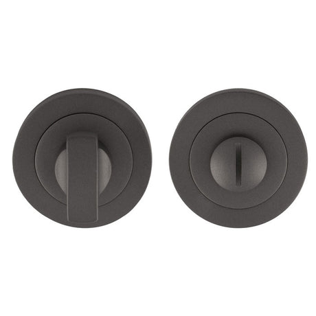 TURN & RELEASE ON CONCEALED FIX ROUND ROSE - Anthracite - SET