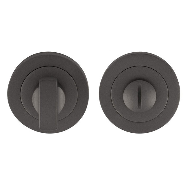 TURN & RELEASE ON CONCEALED FIX ROUND ROSE - Anthracite - SET