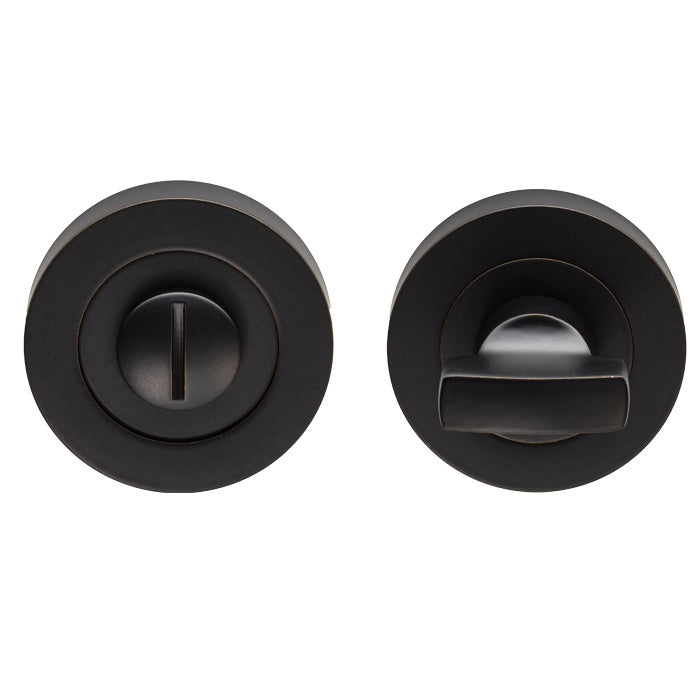 TURN & RELEASE ON CONCEALED FIX ROUND ROSE - MATT BLACK - SET