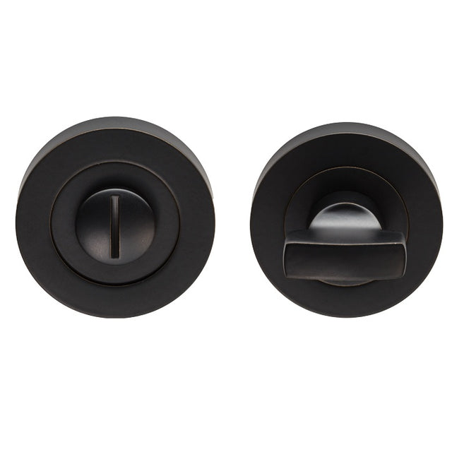 TURN & RELEASE ON CONCEALED FIX ROUND ROSE - MATT BLACK - SET