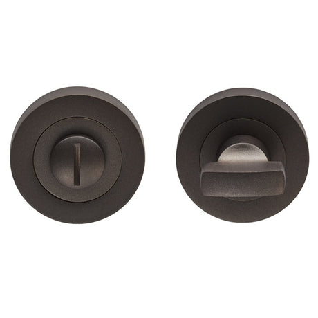 TURN & RELEASE ON CONCEALED FIX ROUND ROSE - MATT BRONZE - SET