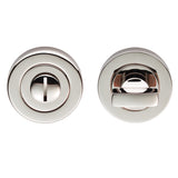 TURN & RELEASE ON CONCEALED FIX ROUND ROSE - POLISHED NICKEL - SET