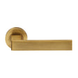 SASSO LEVER ON CONCEALED FIX ROUND ROSE - ANTIQUE BRASS - PAIR