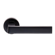 SASSO LEVER ON CONCEALED FIX ROUND ROSE - MATT BLACK - PAIR