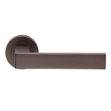 SASSO LEVER ON CONCEALED FIX ROUND ROSE - MATT BRONZE - PAIR