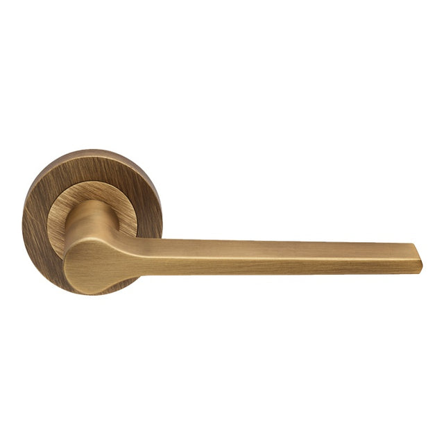 VELINO LEVER ON CONCEALED FIX ROUND ROSE - ANTIQUE BRASS - PAIR
