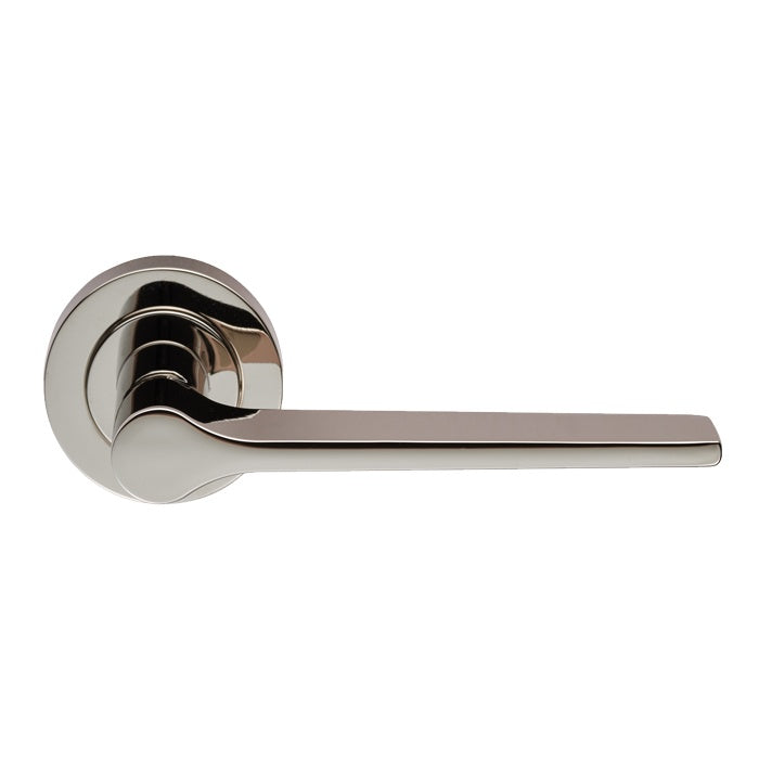 VELINO LEVER ON CONCEALED FIX ROUND ROSE - POLISHED NICKEL - PAIR