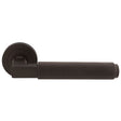 TERAZZO KNURLED LEVER ON CONCEALED FIX ROUND ROSE - MATT BRONZE - PAIR