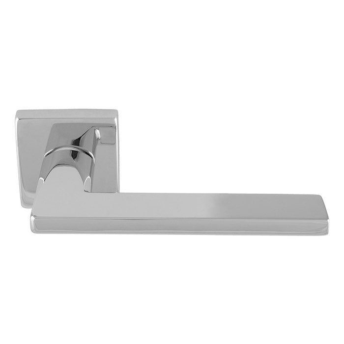 VOLTA LEVER ON CONCEALED FIX PUSH-ON SQUARE ROSE - POLISHED CHROME - PAIR